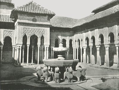 محكمة الأسود ، الحمراء ، غرناطة ، إسبانيا ، 1895. بواسطة W and S Ltd