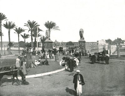 كوبري قصر النيل ، القاهرة ، مصر ، 1895. بواسطة W and S Ltd