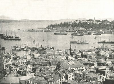 مدخل القرن الذهبي ، القسطنطينية ، الإمبراطورية العثمانية ، 1895. بواسطة W and S Ltd