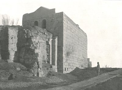 برج نزل منه القديس بولس في سلة ، دمشق ، سوريا العثمانية ، 1895. بواسطة W and S Ltd