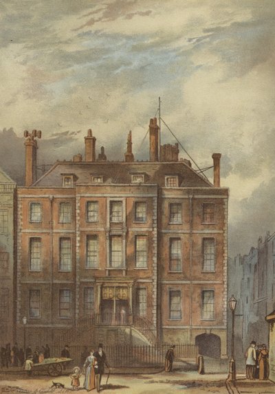 بيت Powis ، في الزاوية الشمالية الغربية من حقول Inn&39;s Lincoln (chromolitho) بواسطة والدو سارجينت