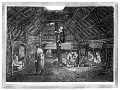 داخل منزل في أونالاشكا ، c1776-1779. بواسطة ووكر