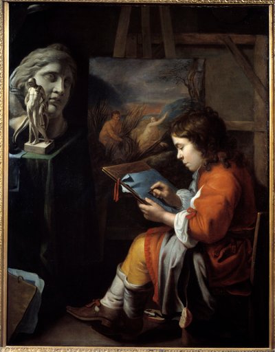 لوحة المصمم الشاب بواسطة Walelrant Vaillant (1623-1677) بواسطة Wallerant Vaillant