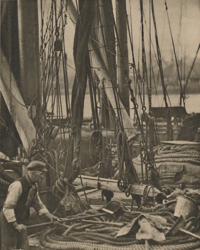 عند سفح الصاري على نهر التايمز ، c1935. بواسطة والتر بينينجتون
