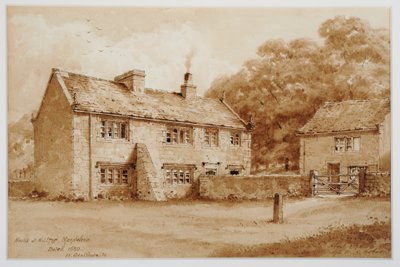 منزل في هيل توب، مينوود، حوالي عام 1870 (غسيل بالقلم الجاف والحبر) بواسطة والتر بريثويت
