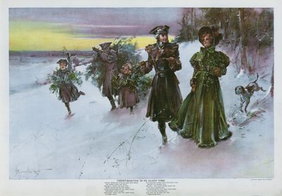 Christmas in ye Olden Time (colour litho) بواسطة والتر جرانفيل سميث