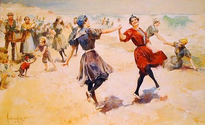مرح على الشاطئ ، حوالي عام 1897 (ألوان مائية على لوحة توضيحية) بواسطة والتر جرانفيل سميث