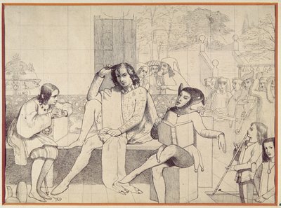 الليلة الثانية عشرة ، ج .1850 (رسم بالقلم) بواسطة والتر هويل ديفيريل