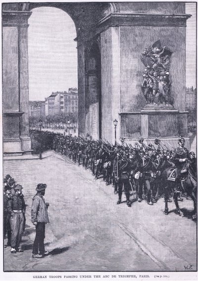 القوات الألمانية تمر تحت قوس النصر 1871 م بواسطة والتر باجيت
