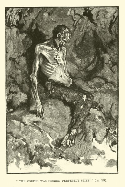 رسم توضيحي لمناجم الملك سليمان بواسطة H Rider Haggard بواسطة والتر باجيت