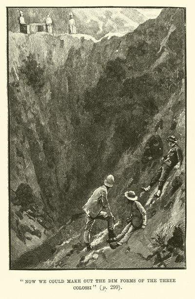 رسم توضيحي لمناجم الملك سليمان بواسطة H Rider Haggard بواسطة والتر باجيت