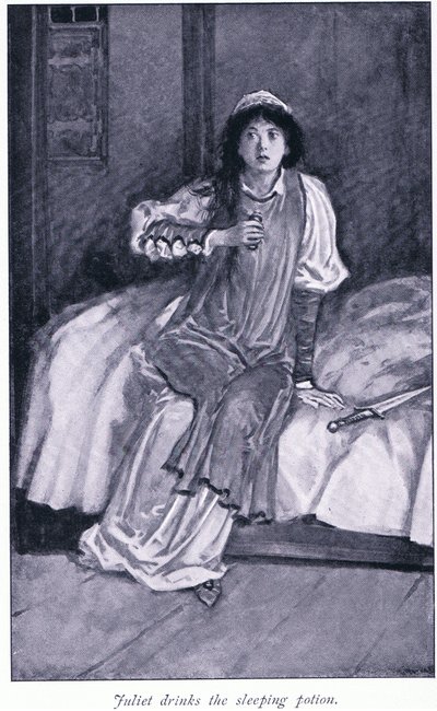 جولييت تشرب جرعة النوم ، 1900s بواسطة والتر باجيت