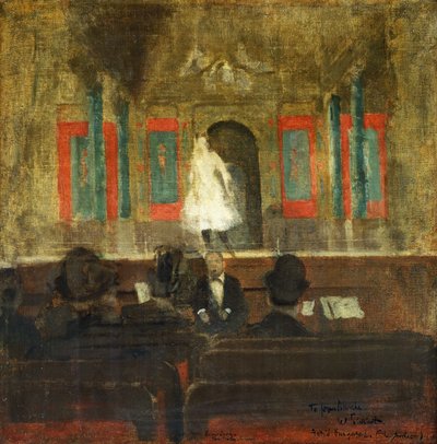 كويني لورانس على المسرح في جاتي ، ج .1888 بواسطة والتر ريتشارد سيكرت