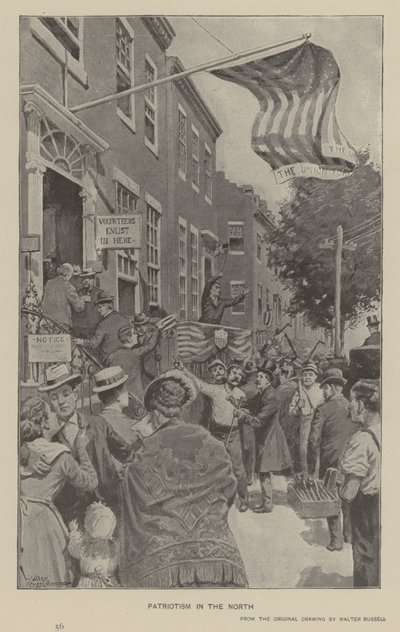 Patriotism in the North (litho) بواسطة والتر راسل