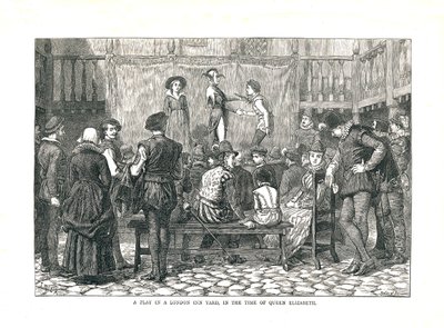 مسرحية في ساحة لندن إليزابيث لندن ، 1878 بواسطة والتر ثورنبيري
