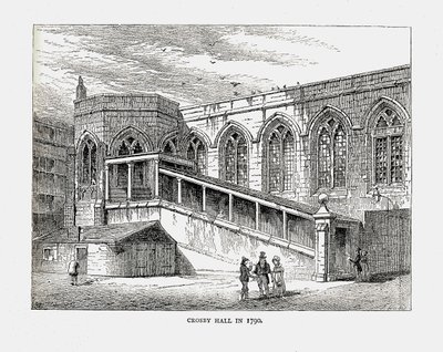 قاعة كروسبي عام 1790 ، 1878 بواسطة والتر ثورنبيري