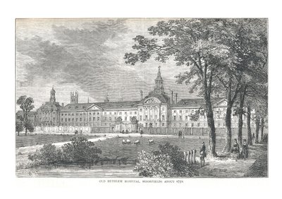 مستشفى بيت لحم القديمة. مورفيلدز حوالي 1750 ، 1878 بواسطة والتر ثورنبيري