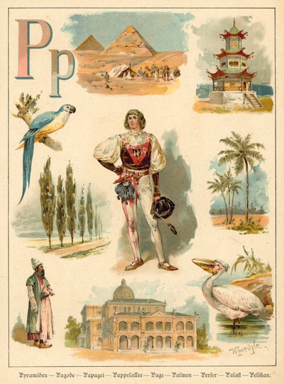 الحرف P (chromolitho) بواسطة والتر زويغل