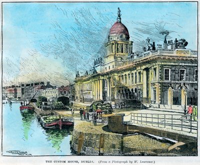 The Custom House ، دبلن ، أيرلندا ، c1890. بواسطة وارويك جوبل