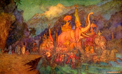 "عودة الأبطال الذين قتلوا في المعركة" ، 1913. بواسطة وارويك جوبل