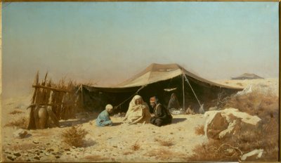 عرب في الصحراء يقرؤون القرآن بواسطة Wassili W. Werestschagin