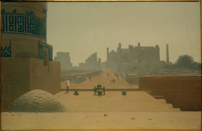 الشارع الرئيسي في سمرقند من القلعة في الصباح بواسطة Wassili W. Werestschagin