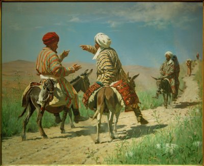 الملا رامين وملا كريم في خلاف على طريق ... بواسطة Wassili W. Werestschagin