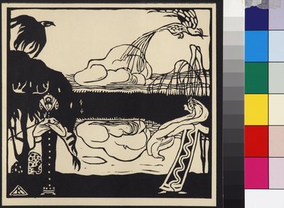 Deux oiseaux - Two Birds (Zwei Voegel) ، بقلم كاندينسكي ، فاسيلي فاسيليفيتش (1866-1944). قطع خشبية بواسطة فاسيلي كاندينسكي