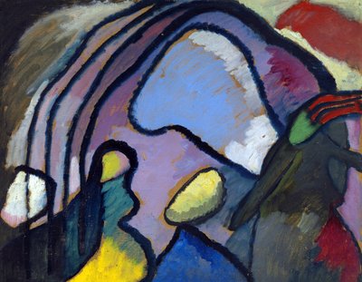 ""Etude pour improvisation 10"" Peinture de Vassily Kandinsky (ou Wassily Kandinski ou Kandinskij بواسطة فاسيلي كاندينسكي