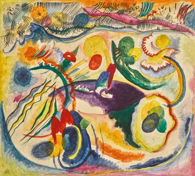 في موضوع الدينونة الأخيرة ، 1913. بواسطة فاسيلي كاندينسكي