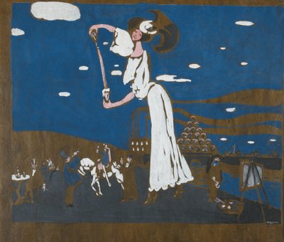رسم لملصق لمصنع بيرة فرنسي ، 1906-1907 بواسطة فاسيلي كاندينسكي