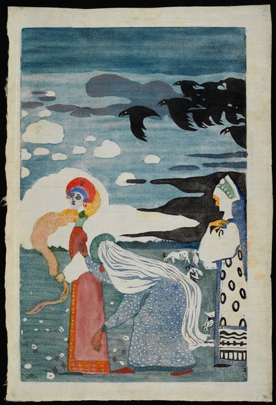 الغربان ، 1907. بواسطة فاسيلي كاندينسكي
