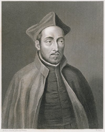Ignatius de Loyola ، محفور بواسطة W. Holl ، من World Religion ، نشره A. Fullarton & Co. بواسطة ويريكس