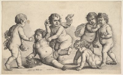 خمسة أولاد وساتور ، 1646. بواسطة وينسلوس هولار