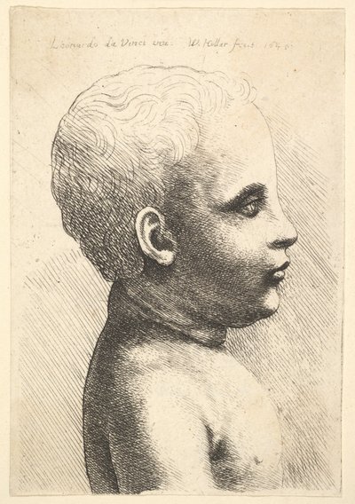 رأس وكتف طفل ، في الملف الشخصي إلى اليمين ، 1645. بواسطة وينسلوس هولار