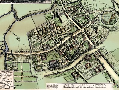 خطة هولارز لأكسفورد ، c1643 بواسطة وينسلوس هولار