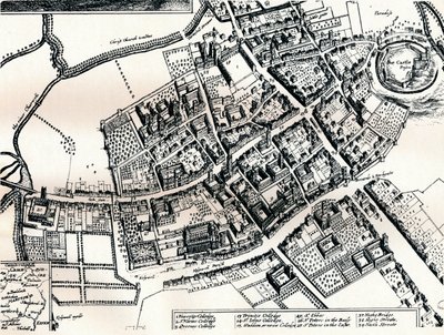 خطة هولارز لأكسفورد ، c1643 بواسطة وينسلوس هولار
