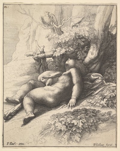 هرقل الرضع نائم ، 1625-1677. بواسطة وينسلوس هولار