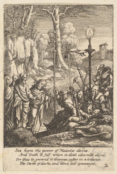 يسوع يواجه منتقديه ، 1625-1677. بواسطة وينسلوس هولار