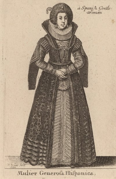 امرأة نبيلة إسبانية 1644 بواسطة وينسلوس هولار