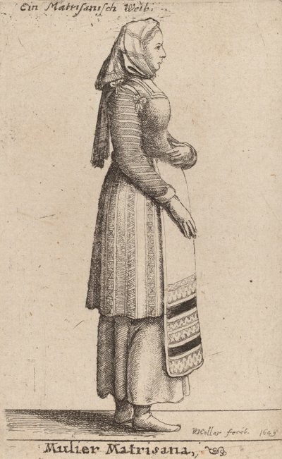 امرأة ماتريسانا ، 1649 بواسطة وينسلوس هولار