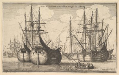 Mercantoriæ السفن الهولندية ، عموما vlieten الهولندية للشحن أو الناي ، 1647. بواسطة وينسلوس هولار