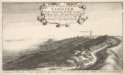 توقع الجانب الشمالي من طنجة فيما يتعلق ببحر الماين من التل عندما تأتي ... ، بحلول عام 1673. بواسطة وينسلوس هولار