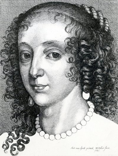 الملكة هنرييتا ماريا ، 1641 بواسطة وينسلوس هولار