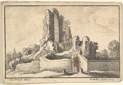 أطلال وبوابة محظورة في Esquiline Hill في روما ، 1673. بواسطة وينسلوس هولار