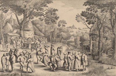 رقصة الزفاف الريفية ، 1650. بواسطة وينسلوس هولار