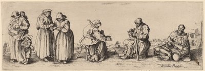 ستة رجال ونساء متسولين. بواسطة وينسلوس هولار