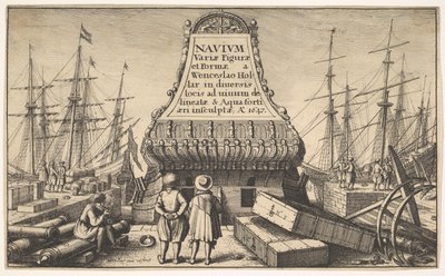 صفحة العنوان: السفن الهولندية ، 1647. بواسطة وينسلوس هولار