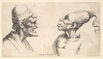 رأسان مشوهان ، 1625-77. بواسطة وينسلوس هولار
