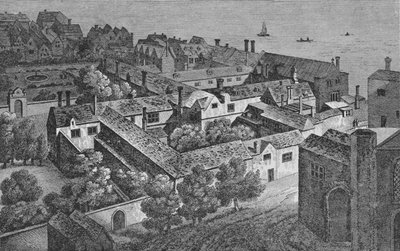 وينشستر هاوس ، ساوثوارك ، حوالي 1649 ، من برج القديس Saviors ، c1812 ، 1912 بواسطة وينسلوس هولار